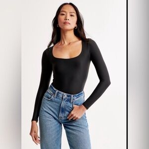 Abercrombie & Fitch Soft A&F Tan Long Bodysuit